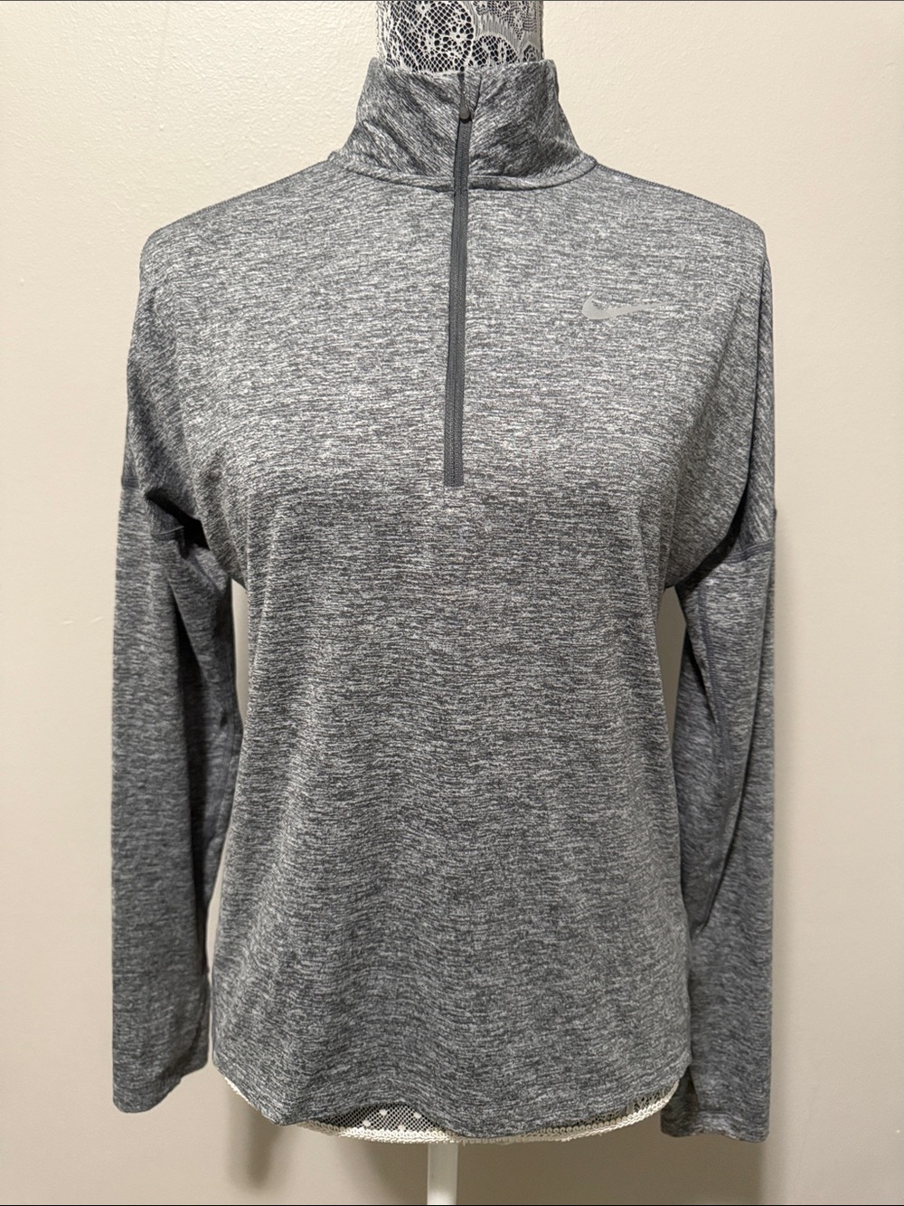 Nike Gray Heather Dri-FIT Running Top